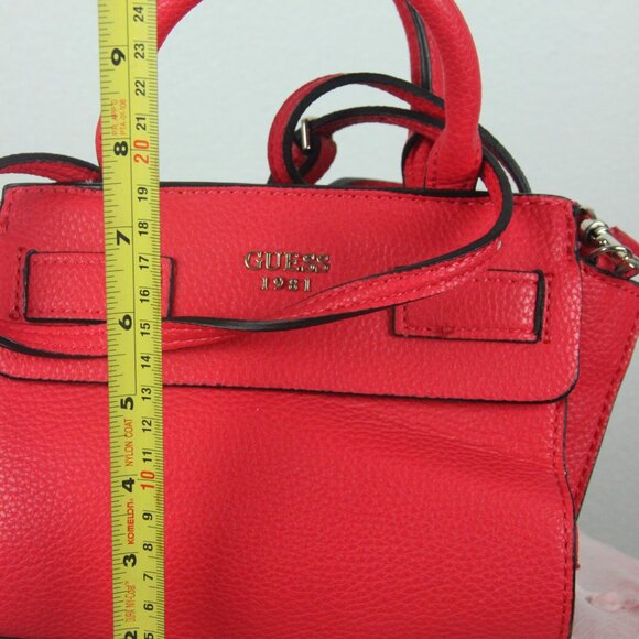 Guess, Hand or Shoulder Bag, Red, MINIMAL USE - Picture 8 of 10
